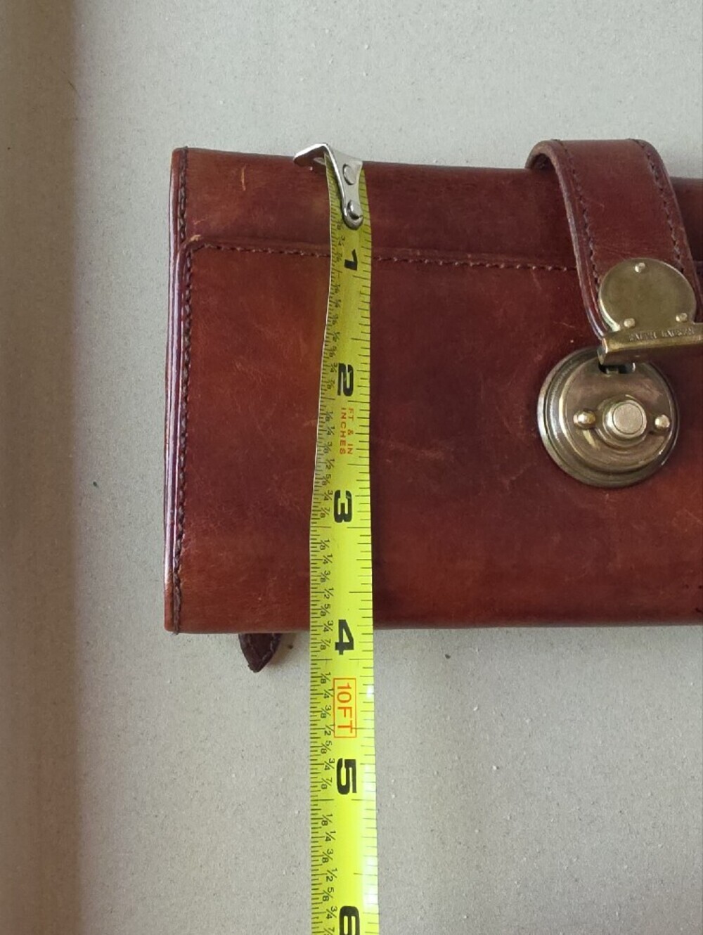 Ralph Lauren Cognac Brown Leather Clasp Wallet - Picture 11 of 14